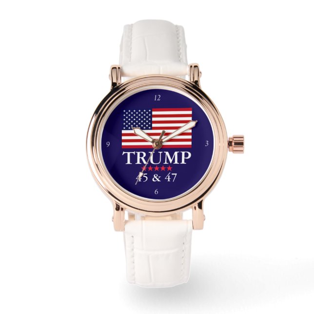 PRESIDENT DONALD TRUMP KLICKA PÅ ELLER TITTAR PÅ ARMBANDSUR (Framsida)