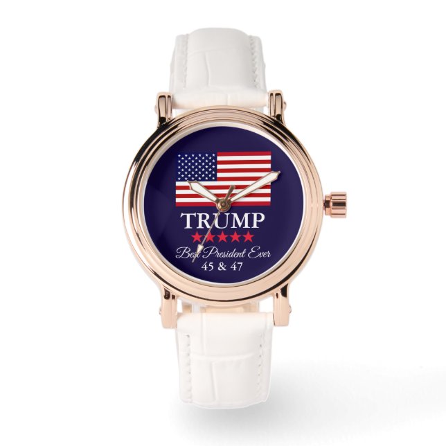 PRESIDENT DONALD TRUMP KVINNORS KLICKA ARMBANDSUR (Framsida)