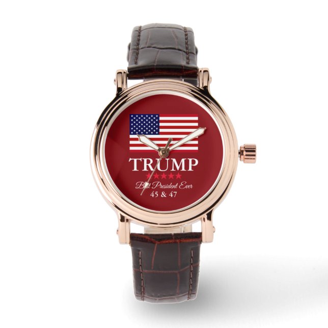 PRESIDENT DONALD TRUMP KVINNORS KLICKA ARMBANDSUR (Framsida)