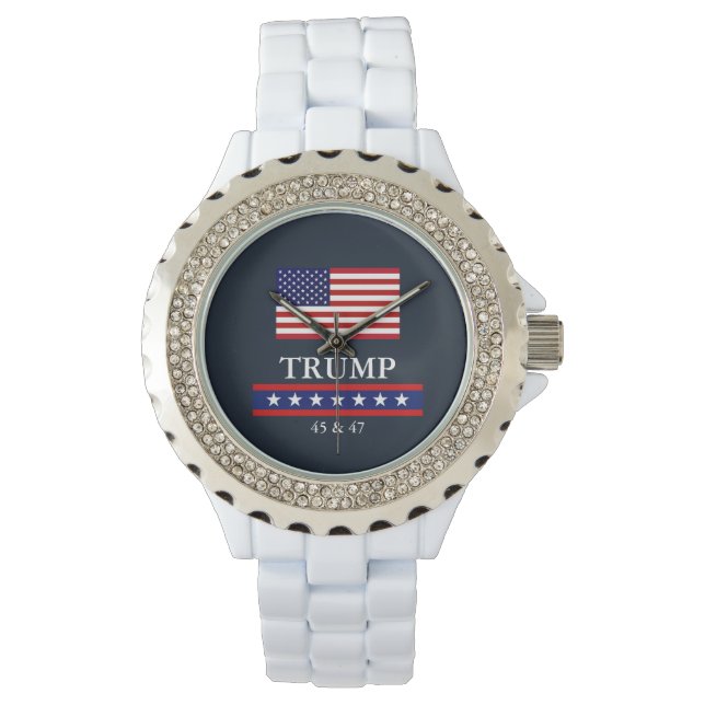 PRESIDENT DONALD TRUMP KVINNORS KLICKA ARMBANDSUR (Framsida)