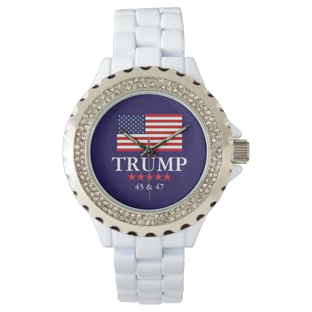 PRESIDENT DONALD TRUMP KVINNORS KLICKA ARMBANDSUR (Framsida)