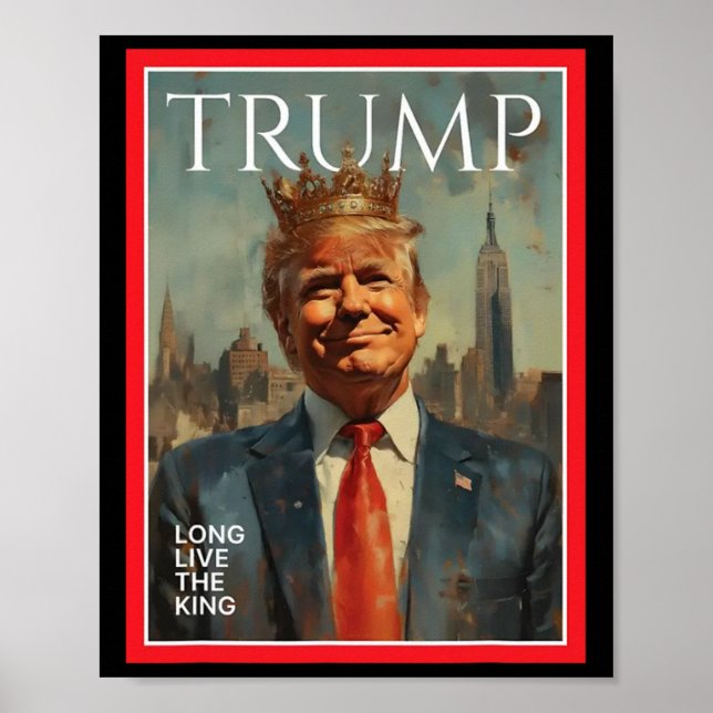 President Donald Trump Leve Konungen  Poster (Framsidan)