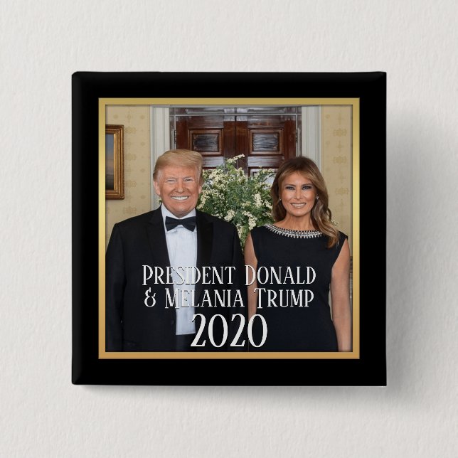 President Donald Trump & Melania Elegant 2020 Knapp (Framsida)