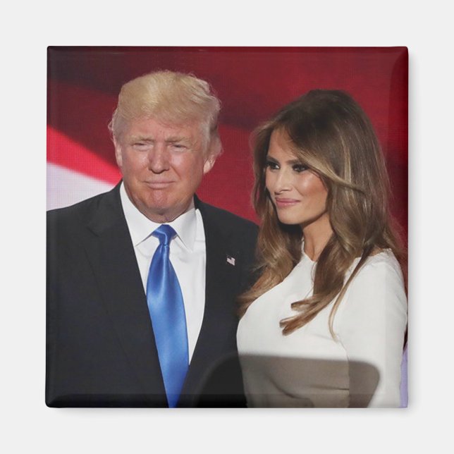 PRESIDENT DONALD TRUMP & MELANIA- MAGNET (Framsidan)