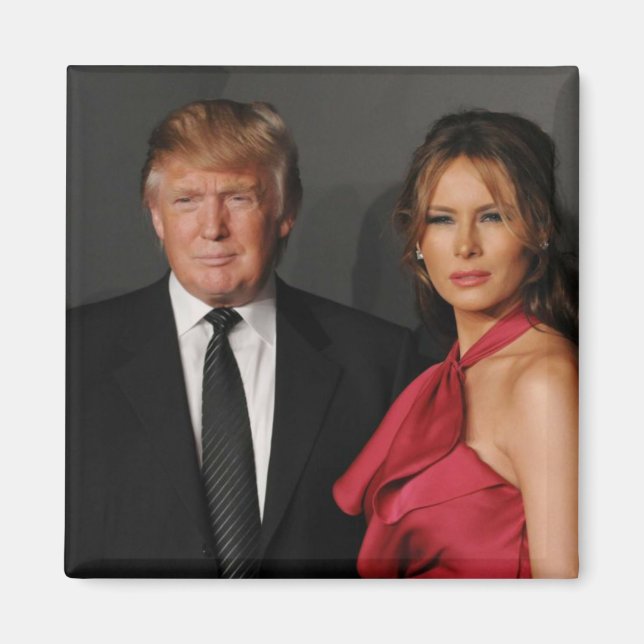 PRESIDENT DONALD TRUMP & MELANIA- MAGNET (Framsidan)