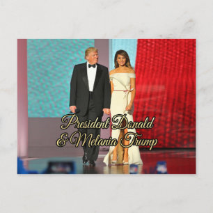 President Donald Trump & Melania Photo Vykort