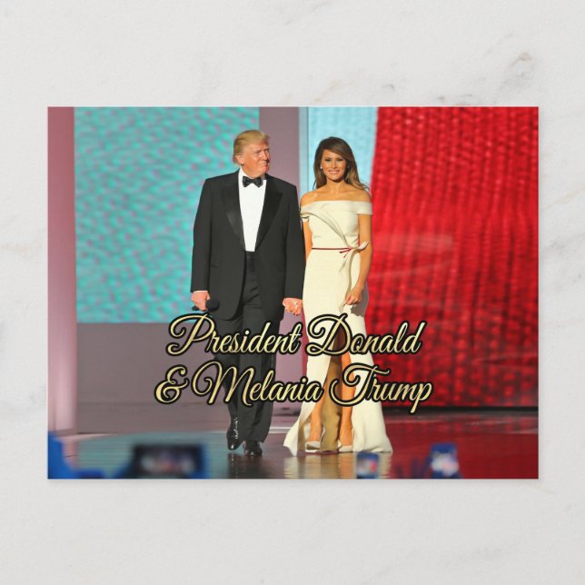 President Donald Trump & Melania Photo Vykort (Framsida)