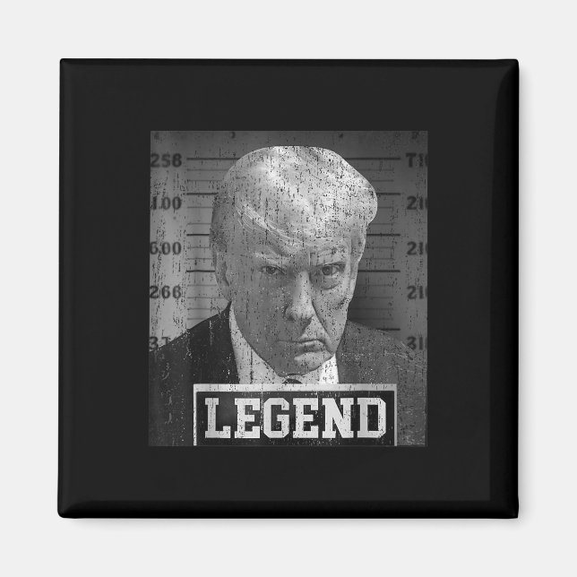 President Donald Trump Mugshot 2024 Not Guilty Magnet (Framsidan)