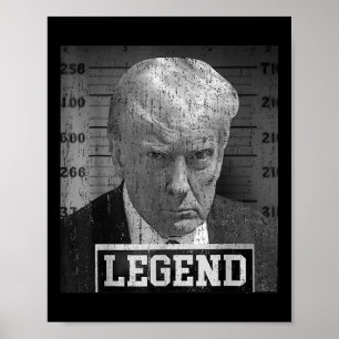 President Donald Trump Mugshot 2024 Not Guilty Poster