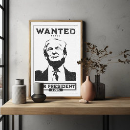 President Donald Trump Mugshot Stil ville Poster