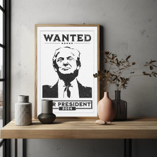 President Donald Trump Mugshot Stil ville Poster
