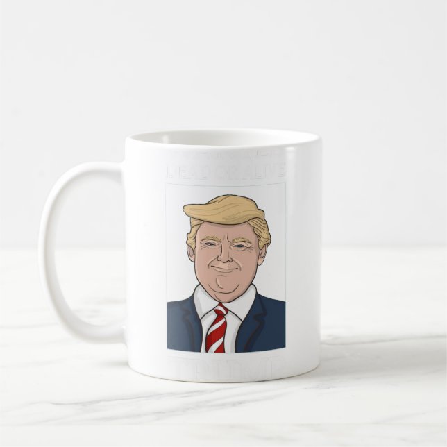 President Donald Trump Mugshot Wanted Funny Photo Kaffemugg (Vänster)