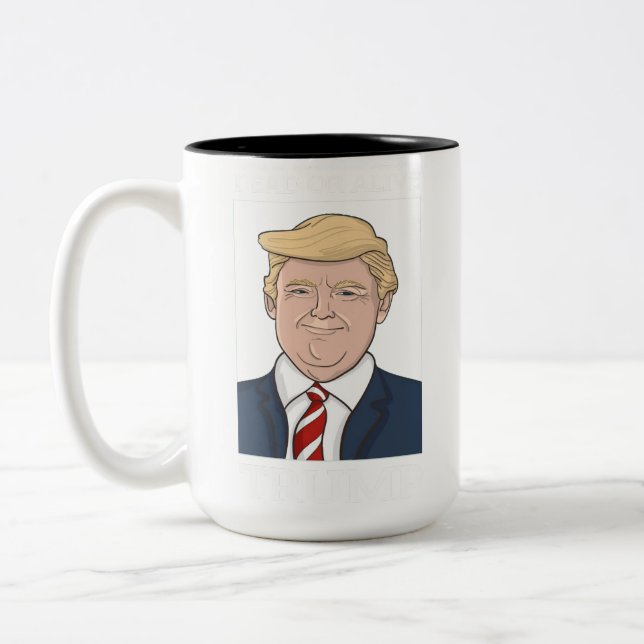 President Donald Trump Mugshot Wanted Funny Photo Två-Tonad Mugg (Vänster)