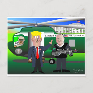 President Donald Trump och guvernör Loren Culp Vykort