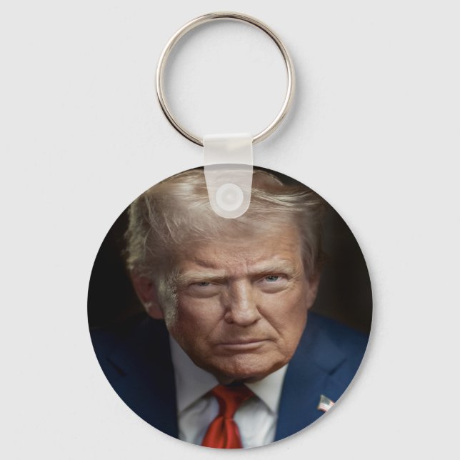 President Donald Trump Officiell Porträtt Nyckelring (Framsida)