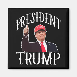 President Donald Trump Red Hat Thumbs Magnet