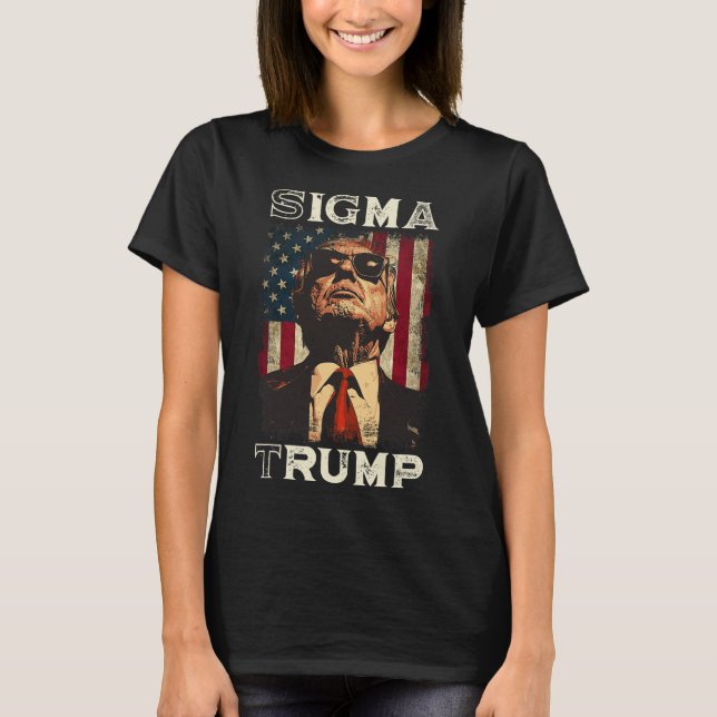 President Donald Trump - Sigma Trump T Shirt (Framsida)