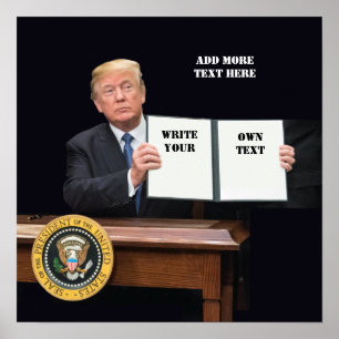 President Donald Trump - Skriva din egen text Poster