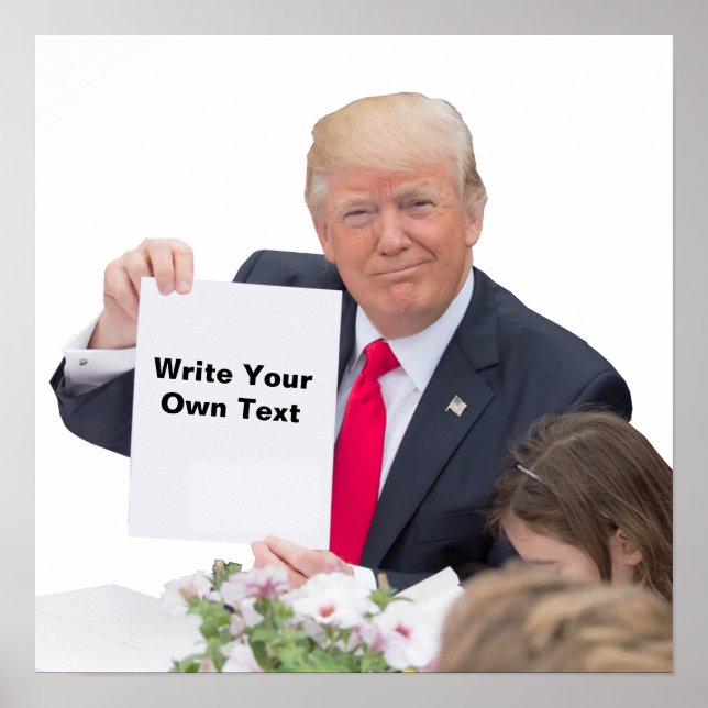 President Donald Trump - Skriva din egen text Poster (Framsidan)