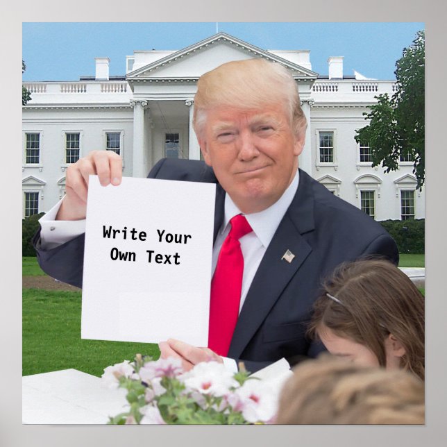 President Donald Trump - Skriva din egen text Poster (Framsidan)