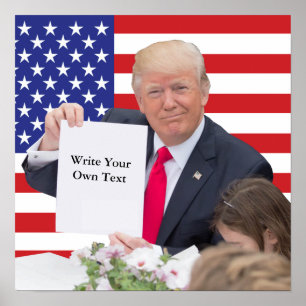 President Donald Trump - Skriva din egen text Poster