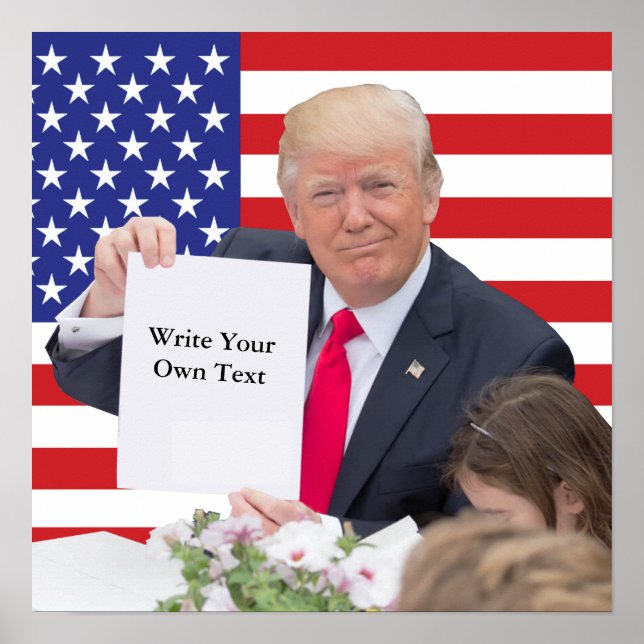 President Donald Trump - Skriva din egen text Poster (Framsidan)