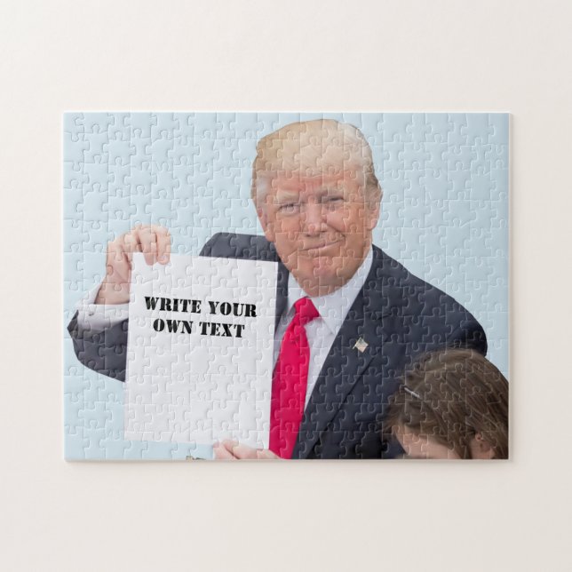 President Donald Trump - Skriva din egen text Pussel (Horisontell)