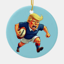President Donald Trump spelar rugby Julgransprydnad Keramik