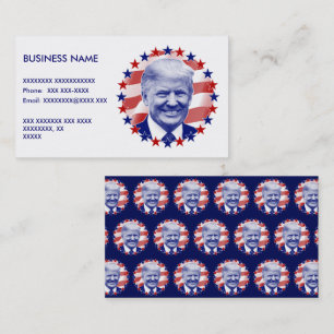 President Donald Trump Stars och stripes Visitkort