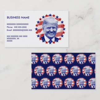 President Donald Trump Stars och stripes Visitkort