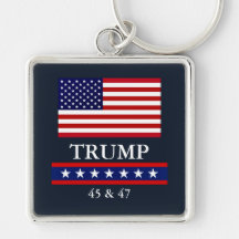PRESIDENT DONALD TRUMP STOR NYCKELRING