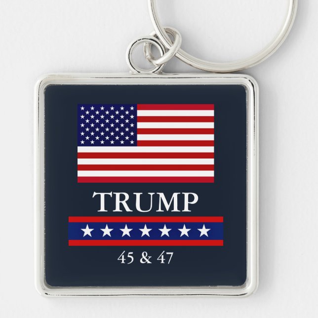 PRESIDENT DONALD TRUMP STOR NYCKELRING (Framsidan)
