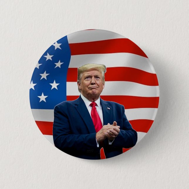 President Donald Trump USA flagga valknapp Knapp (Framsida)