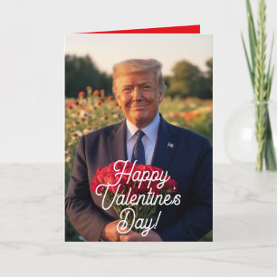 President Donald Trump Valentines Dag Card 2025 Helgkort