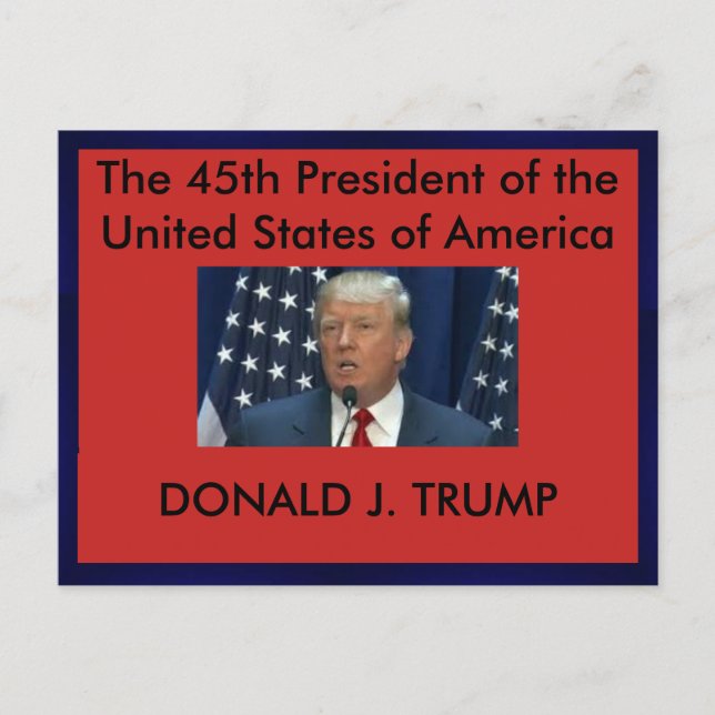 President Donald Trump-vykort Vykort (Framsida)
