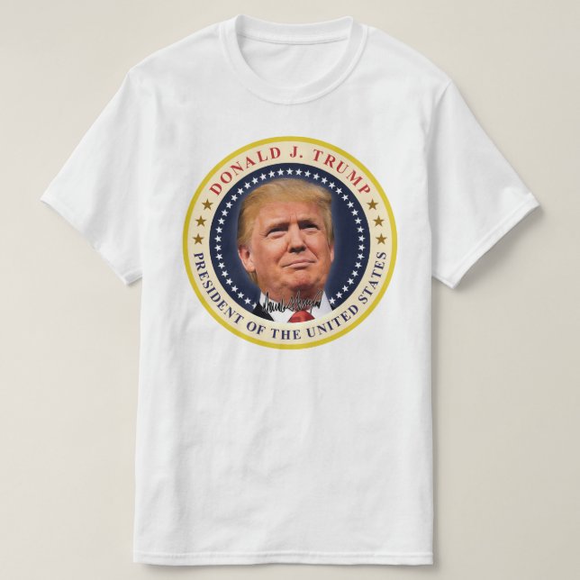 President Donald Trumps invigningssouvenir T Shirt (Design framsida)