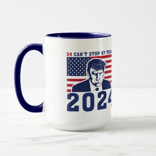 President Donald Trumps Mugg Shot - Kaffe Kopp (Vänster)