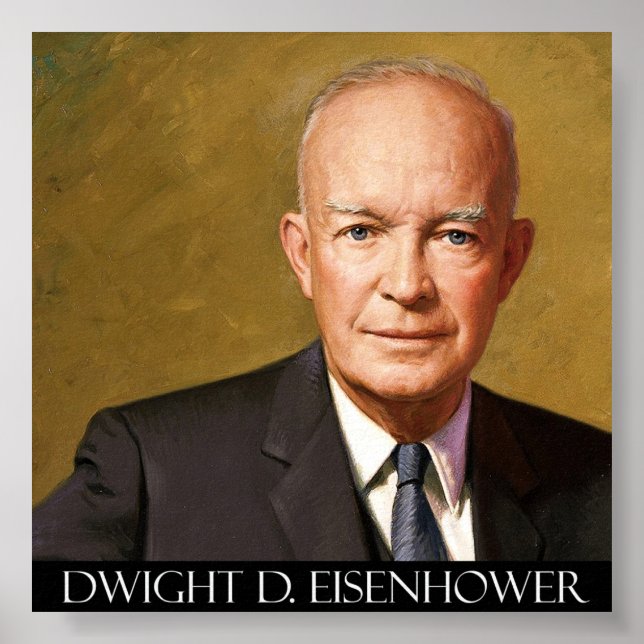 President Dwight D. Eisenhower Fine Art on Canvas Poster (Framsidan)