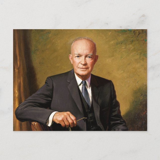 President Dwight D Eisenhower Vykort (Framsida)