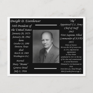 President Dwight Eisenhower Vykort