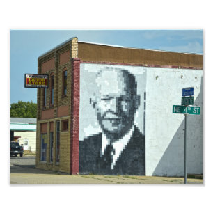 President Eisenhower Mural, Abilene, Kansas Fototryck