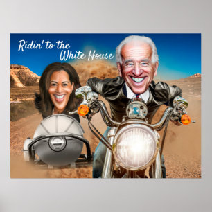 President Elect Joe Biden och Kamala Harris Bikers Poster