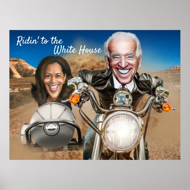 President Elect Joe Biden och Kamala Harris Bikers Poster (Framsidan)