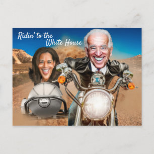 President Elect Joe Biden och Kamala Harris Bikers Vykort