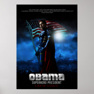 President för hjälte för OBAMA AFFISCH toppen