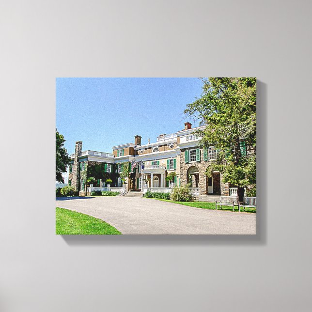 President Franklin D. Roosevelts (FDR) Mansion Canvastryck (Framsida)
