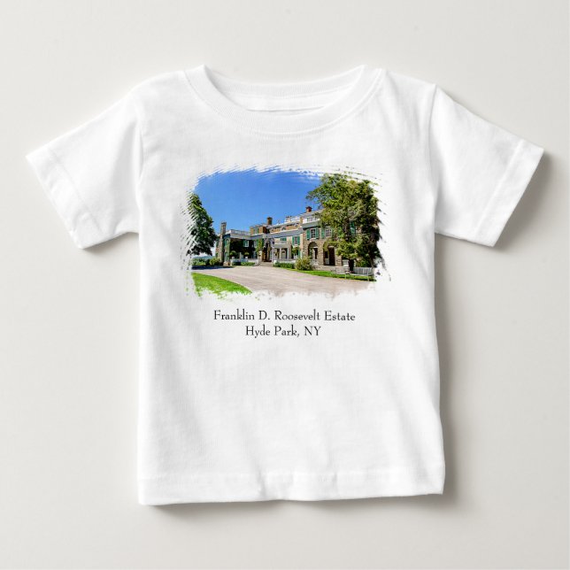 President Franklin D. Roosevelts (FDR) mansion T-shirt (Framsida)