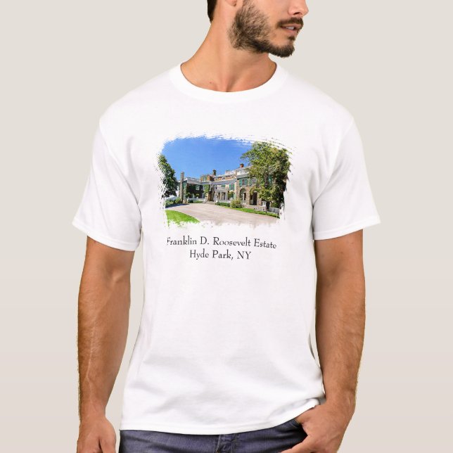President Franklin D. Roosevelts (FDR) Mansion T Shirt (Framsida)