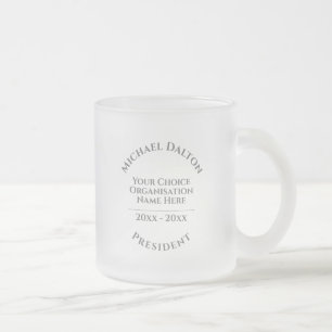 President Frosted Glass Coffee Mugg