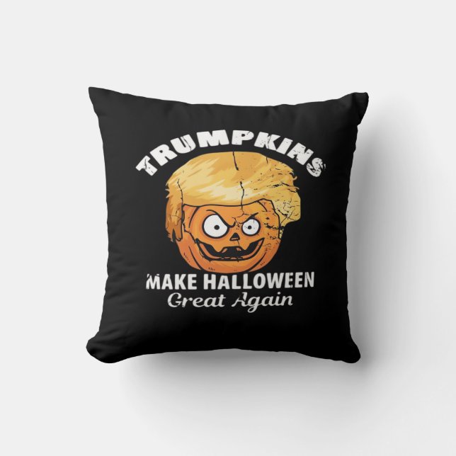 President Funny Trumpkins Halloween Kudde (Framsida)